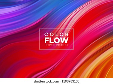 Modern colorful flow poster. Wave Liquid shape color background. Art design for your design project. Vector illustration EPS10