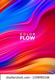 Modern colorful flow poster. Wave Liquid shape color background. Art design for your design project. Vector illustration EPS10