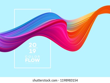 Modern colorful flow poster. Wave Liquid shape color background. Art design for your design project. Vector illustration EPS10