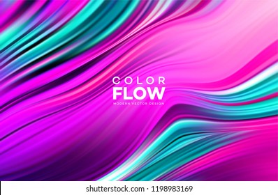 Modern colorful flow poster. Wave Liquid shape color background. Art design for your design project. Vector illustration EPS10