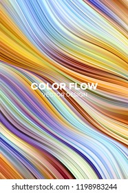 Modern colorful flow poster. Wave Liquid shape color background. Art design for your design project. Vector illustration EPS10