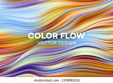 Modern colorful flow poster. Wave Liquid shape color background. Art design for your design project. Vector illustration EPS10