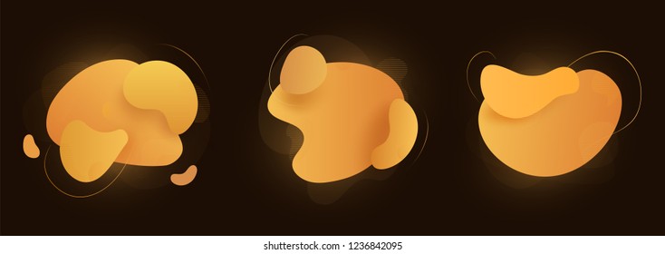 Modern colorful flow poster. Wave liquid shape in color background. Trendy vector creative art design illustration. Fluid abstract geometric template with distorted stripes and gradient.