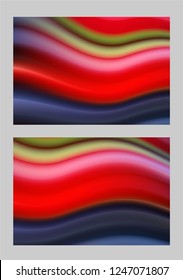 Modern colorful flow poster. Wave Liquid shape color background. Art design for your design project. Vector illustration EPS10 Set of backgrounds.