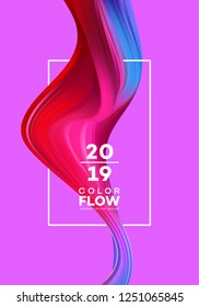 Modern colorful flow poster. Wave Liquid shape color background. Art design for your design project. Vector illustration EPS10