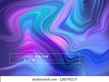 Modern colorful flow poster. Wave Liquid shape in black color background. Art design for your design project. Vector illustration EPS10