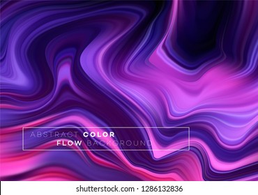 Modern colorful flow poster. Wave Liquid shape in black color background. Art design for your design project. Vector illustration EPS10