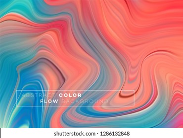 Modern colorful flow poster. Wave Liquid shape in black color background. Art design for your design project. Vector illustration EPS10