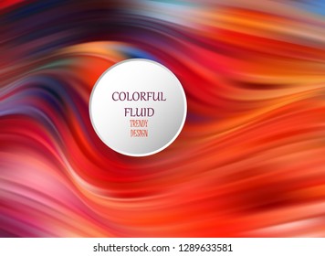 Modern colorful flow poster. Wave Liquid shape in  color background. Art design for your design project.