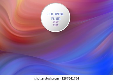 Modern colorful flow poster. Wave Liquid shape in color background.