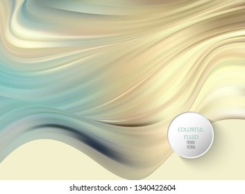 Modern colorful flow poster. Wave Liquid shape in color background.