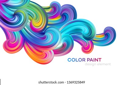 Modern colorful flow poster. Wave Liquid shape color paint. Art design for your design project. Vector illustration EPS10