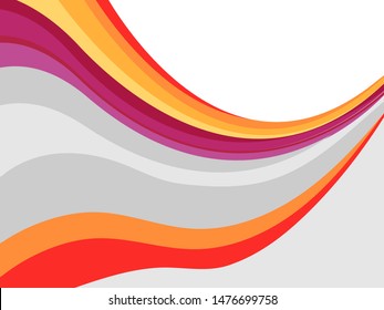 Modern colorful flow poster. Wave lines shape in orange color background. Art design for your design project. Abstract background.modern template design. Vector illustration EPS10