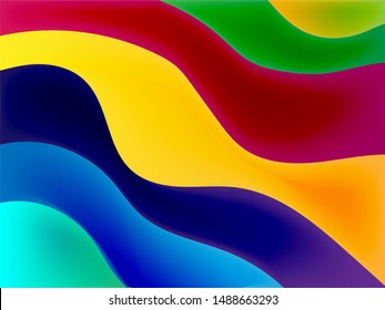 Modern colorful flow poster. Wave lines shape in colors color background. Art design for your design project. Abstract background.modern template design. Vector illustration EPS10