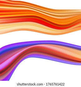 Afiche moderno de flujo colorido. Forma líquida ondulada en color arcoiris que refleja el fondo de la bengala. Diseño artístico para su proyecto de diseño. Ilustración vectorial EPS10 o distribución de folletos, folleto de bienestar, boletín