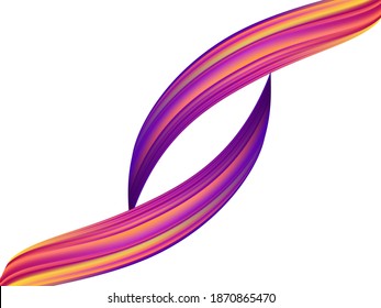 Afiche moderno de flujo colorido. Forma líquida ondulada con fondo de color azul. Diseño artístico para su proyecto de diseño. Ilustración del vector EPS10
