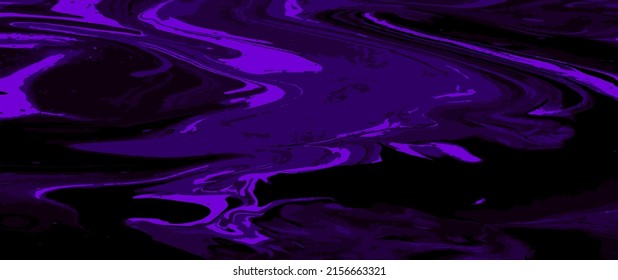 Modern colorful flow poster. Wave liquid shape in purple color background