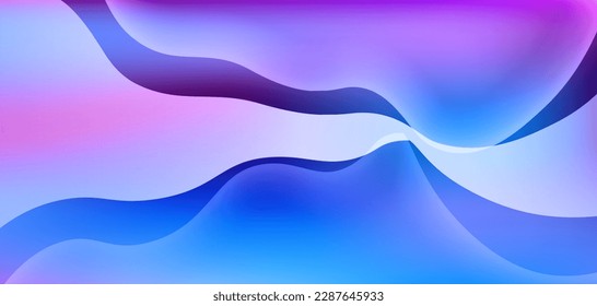 Modern colorful flow poster. Wave Liquid shape in blue color background. Art design for your design project.