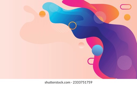 Modern colorful flow poster. Wave Liquid shape in blue color background. Art design for your design project. Vector illustration EPS10
