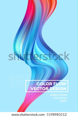 Modern colorful flow poster. Wave Liquid shape color background. Art design for your design project. Vector illustration EPS10