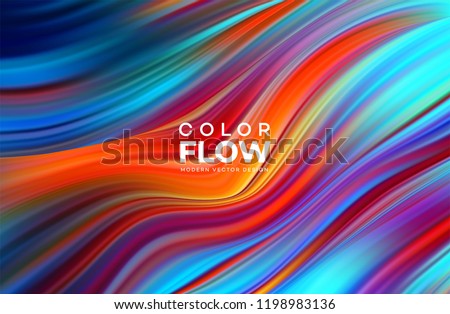 Modern colorful flow poster. Wave Liquid shape color background. Art design for your design project. Vector illustration EPS10