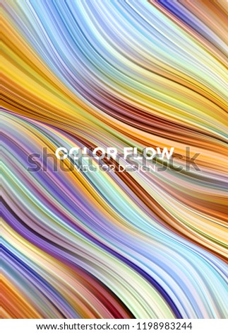Modern colorful flow poster. Wave Liquid shape color background. Art design for your design project. Vector illustration EPS10