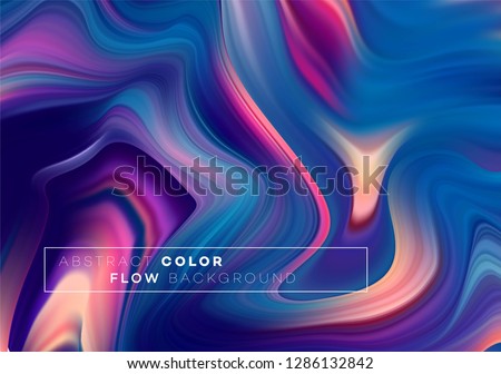 Modern colorful flow poster. Wave Liquid shape in black color background. Art design for your design project. Vector illustration EPS10