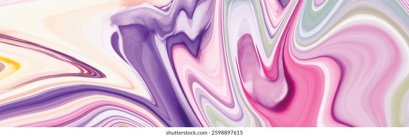 Modern colorful flow wavy background vector illustration. Luxurious colorful wavy liquid shape marble pattern. Abstract bright color flow backgrounds. Liquid fluid marble pattern background.