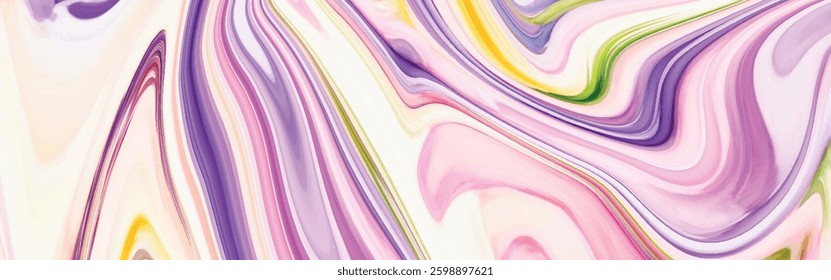 Modern colorful flow wavy background vector illustration. Luxurious colorful wavy liquid shape marble pattern. Abstract bright color flow backgrounds. Liquid fluid marble pattern background.