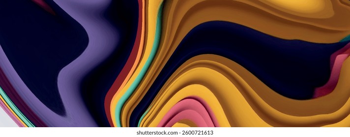 Modern colorful flow wavy background vector illustration. Luxurious colorful wavy liquid shape marble pattern. Abstract bright color flow backgrounds. Liquid fluid marble pattern background.