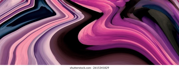 Modern colorful flow wavy background vector illustration. Luxurious colorful wavy liquid shape marble pattern. Abstract bright color flow backgrounds. Liquid fluid marble pattern background.
