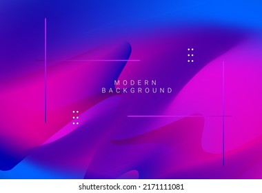 Modern colorful fluid wavy pattern design background 