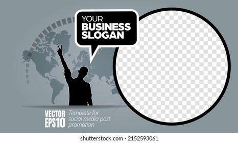 Modern colorful frame. Creative social media layout for your business, vector.