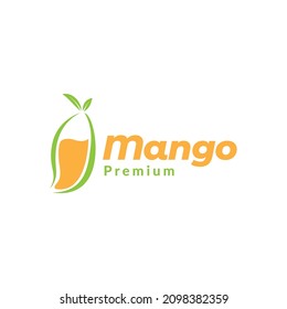 modern colorful fruit mango fresh logo symbol icon vector graphic design illustration idea creative