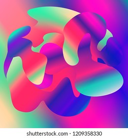 Modern Colorful Geometric Abstract Background , Bright Gradient , Vector Illustration