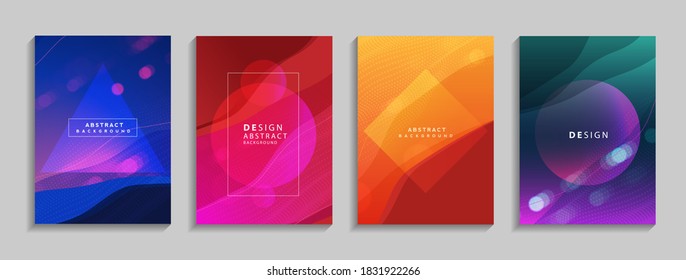 Modern colorful geometric abstract background. Fluid shapes composition for banner, poster, book or web. vector illustration design. 