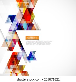 Modern colorful geometric abstract template on white background  and space for text, Vector illustration 