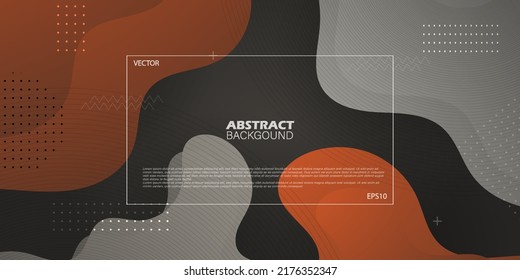 Modern colorful geometric background. Dark elements with fluid gradient. Dynamic shapes composition. Eps10 vector
