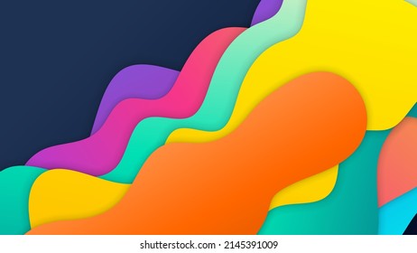 Modern colorful geometric background. Fluid shapes composition for presentation design, website header, landing page background