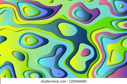 Modern Colorful geometric background. Liquid, flow, fluid background. Fluid shapes.Poster design. Cool gradient shapes.Paper cut background. Abstract realistic paper decoration for design
