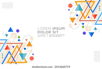 Modern colorful geometric background, wallpaper, cover, banner, trendy geometric shapes, design vector template editable and resizable EPS 10.