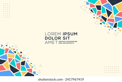 Modern colorful geometric background, wallpaper, cover, banner, trendy geometric shapes, design vector template editable and resizable EPS 10