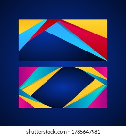 Fondo abstracto de degradado geométrico colorido moderno Composición de formas dinámicas