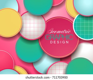 modern colorful geometric graphic layout design. Eps10 vector.