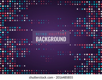 modern colorful geometric retro halftone background design