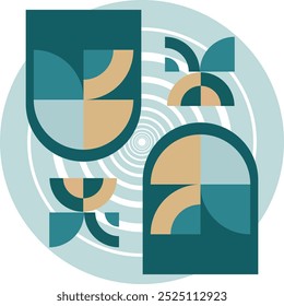 Modern Colorful Geometric Shapes Vector Background
