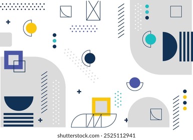 Modern Colorful Geometric Shapes Vector Background