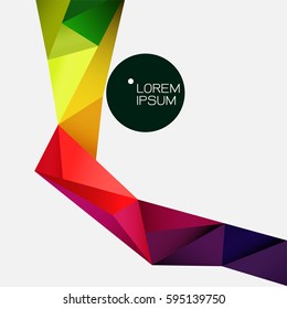 modern colorful geometric template on white space for text. Modern background for business or technology presentation, app cover, online presentation website element, vector illustration