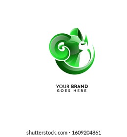 modern and colorful goat logo