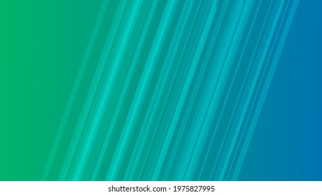 Modern colorful gradient background with lines. Green geometric abstract presentation backdrop. Vector illustration